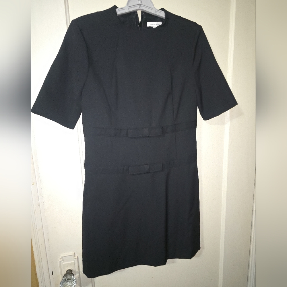 Rebecca Taylor Short-Sleeve Bow Dress Size 4 - Picture 16 of 16